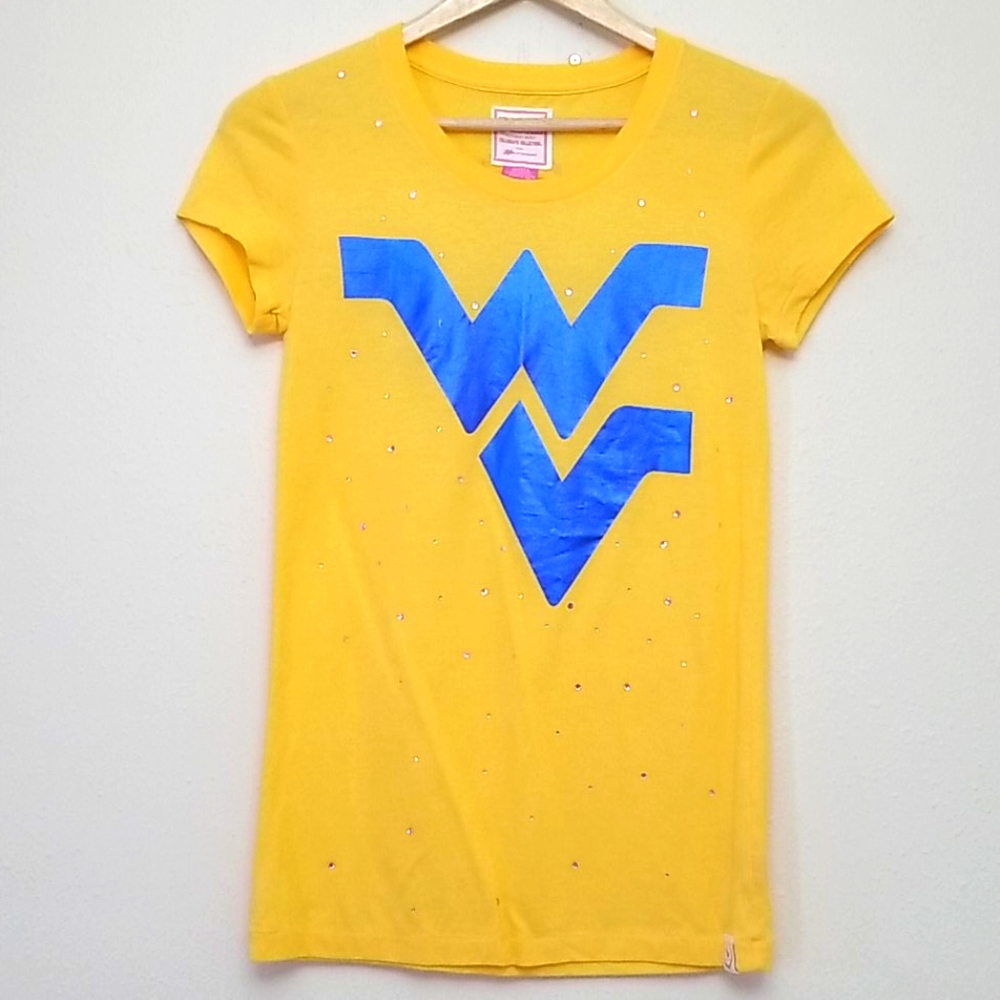 Victoria's Secret Pink West Virginia Mountaineers Short Sleeve Shirt Sma…